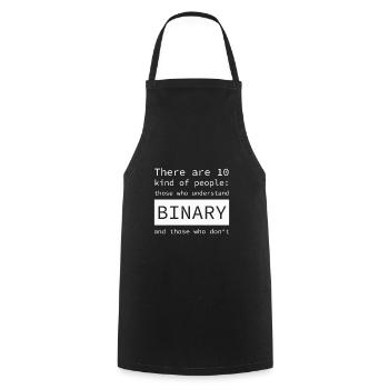 Types of people: Binary - Cooking Apron - black - Front - AI Model Male 185 dark (185cm)