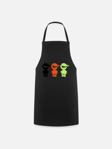 ninjas_002 - Tablier de cuisine - noir