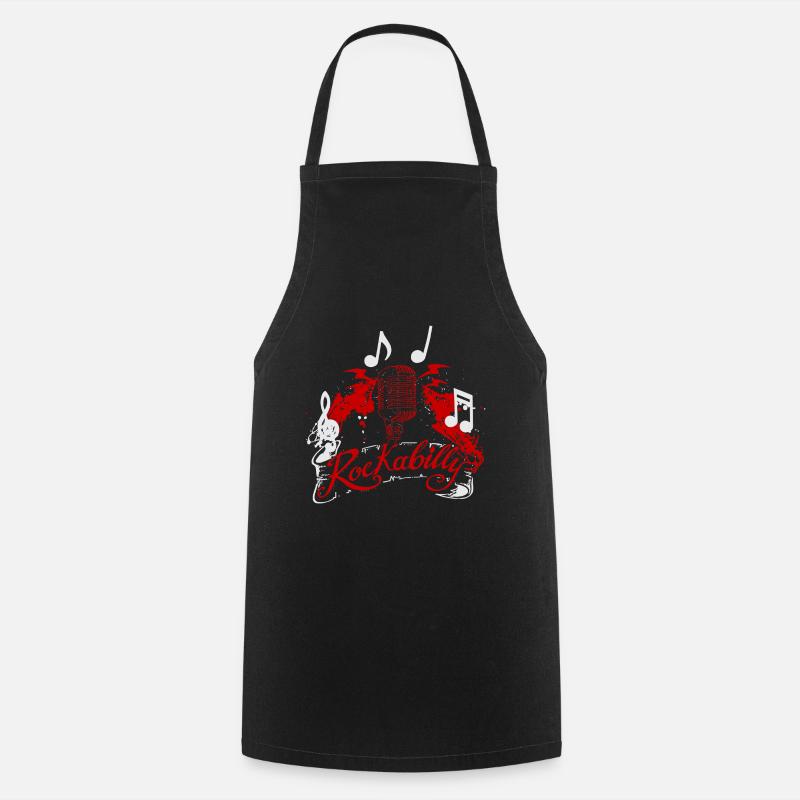 Rockabilly - Tablier de cuisine - noir