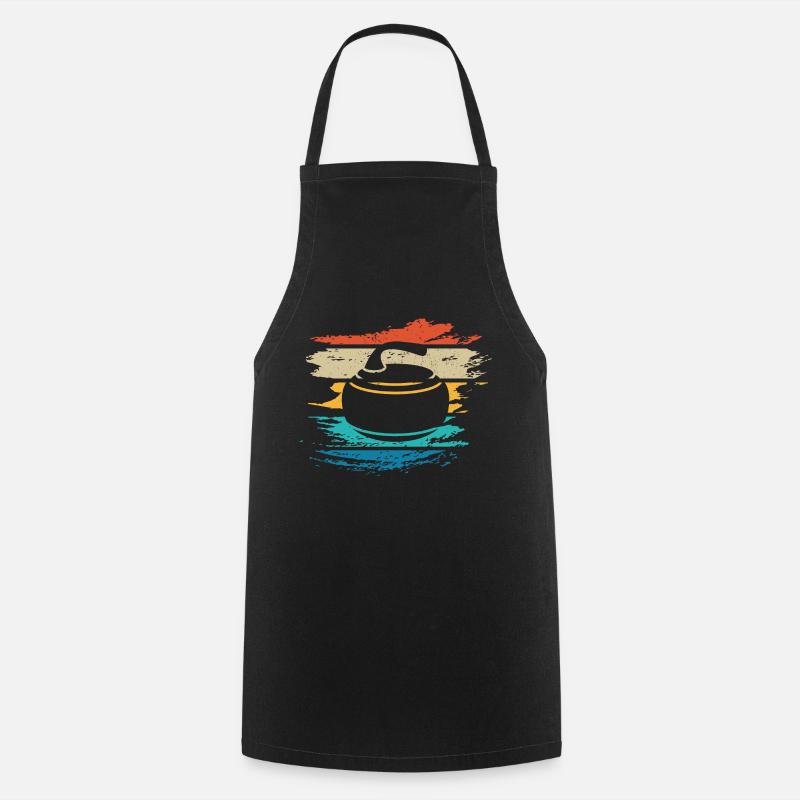 Curling, curling, curling players - Cooking Apron - black