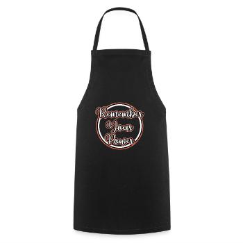 Spruch - Kochschürze - Schwarz - Vorne - AI Model Male 185 dark (185cm)