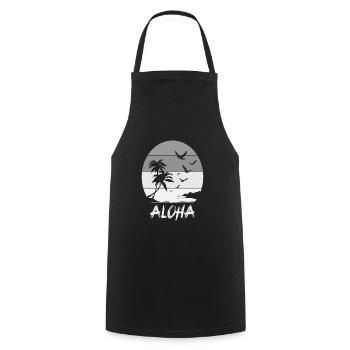 Aloha - Kochschürze - Schwarz - Vorne - AI Model Male 185 dark (185cm)