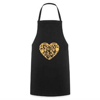i like gym - Cooking Apron - black - Front - AI Model Male 185 dark (185cm)