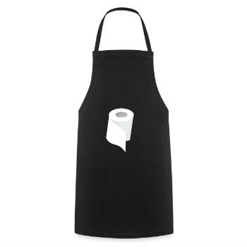 Toilet paper toilet paper roll toilet paper - Cooking Apron - black - Front - AI Model Male 185 dark (185cm)