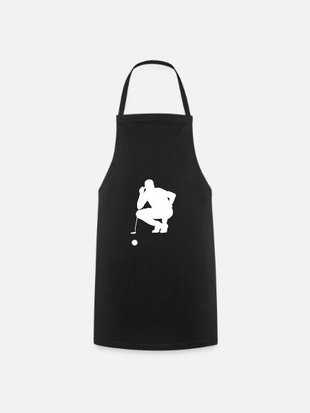 Golf golfer golf course golfing golf clubs - Cooking Apron - black