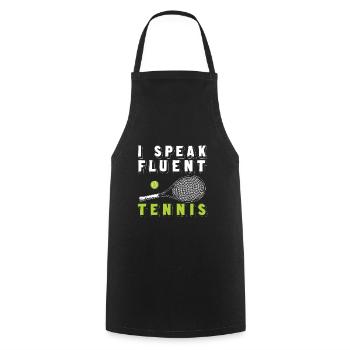 Tennis - Cooking Apron - black - Front - AI Model Male 185 dark (185cm)