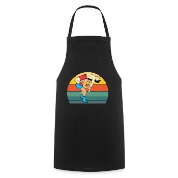 Retro Wrestling Shirt Für Amateur oder Profi - Kochschürze - Schwarz - Vorne - AI Model Male 185 dark (185cm)