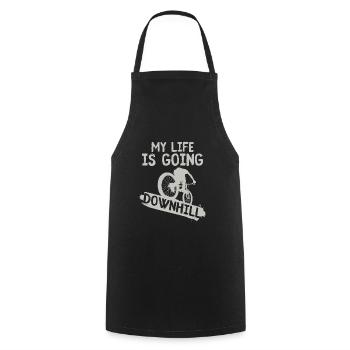 Mountain bike - Cooking Apron - black - Front - AI Model Male 185 dark (185cm)