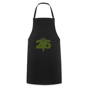 FjgRgt 26 - Tablier de cuisine - noir - Devant - AI Model Male 185 dark (185cm)