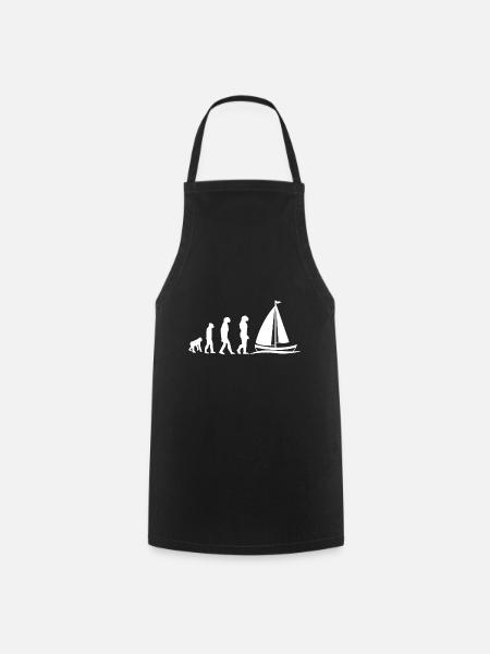 Segelboot Segelboot Liebhaber Evolution Geschenk - Kochschürze - Schwarz