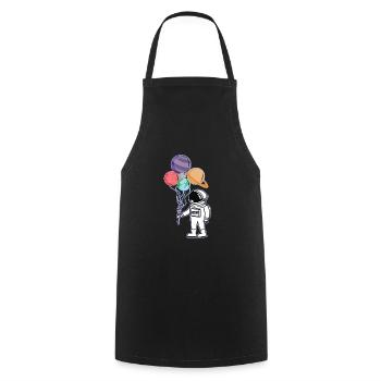 Astronaut outer space space Nasa - Cooking Apron - black - Front - AI Model Male 185 dark (185cm)