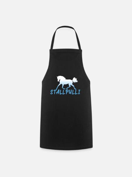 Stallpulli Pferd Reiten Reitstall Reiterhof Stall - Kochschürze - Schwarz