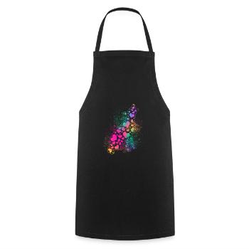 Dogs love dog lovers cool heart dog best F - Cooking Apron - black - Front - AI Model Male 185 dark (185cm)