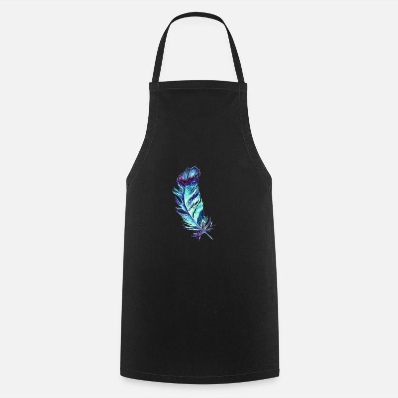 feathers - Cooking Apron - black