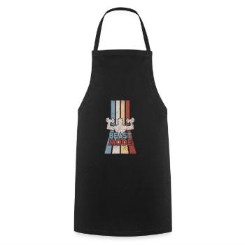 Workout Retro Fitness Training Gym Vintage - Cooking Apron - black - Front - AI Model Male 185 dark (185cm)
