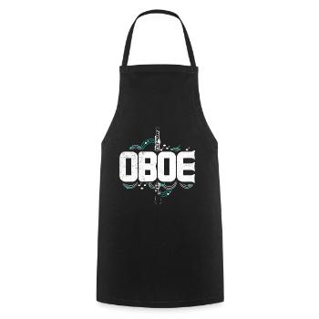 Oboe oboist concert gift idea - Cooking Apron - black - Front - AI Model Male 185 dark (185cm)