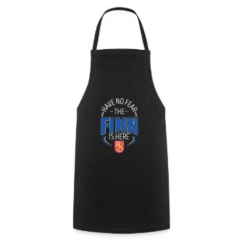 Finland - Cooking Apron - black - Front - AI Model Male 185 dark (185cm)