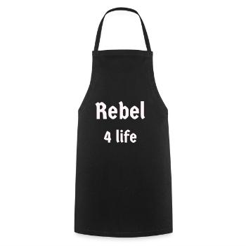 Rebel 4 life Rebell fürs Leben Revolution - Kochschürze - Schwarz - Vorne - AI Model Male 185 dark (185cm)