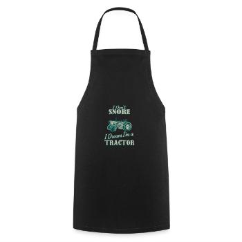 Bulldog, I dream im a tractor, Traktor, Trecker - Cooking Apron - black - Front - AI Model Male 185 dark (185cm)