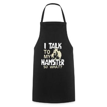 Hamster hamster owner animal - Cooking Apron - black - Front - AI Model Male 185 dark (185cm)