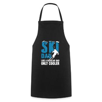 Ski skieur skier Papa Fête des Pères Cadeau - Tablier de cuisine - noir - Devant - AI Model Male 185 dark (185cm)