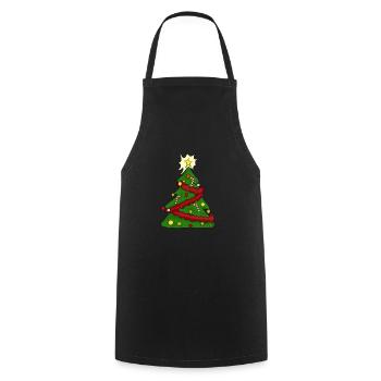 tannenbaum - Kochschürze - Schwarz - Vorne - AI Model Male 185 dark (185cm)
