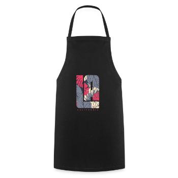 los Angeles - Cooking Apron - black - Front - AI Model Male 185 dark (185cm)