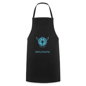 SHIELDMAIDEN - Tablier de cuisine - noir - Devant - AI Model Male 185 dark (185cm)