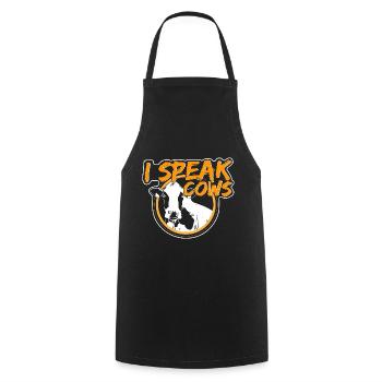 Cow Cows Mountains - Cooking Apron - black - Front - AI Model Male 185 dark (185cm)
