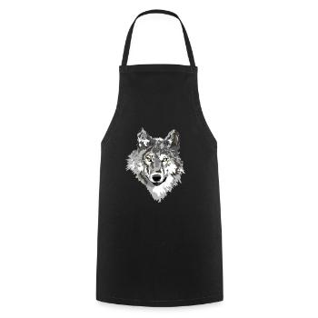 Loup noir - Tablier de cuisine - noir - Devant - AI Model Male 185 dark (185cm)