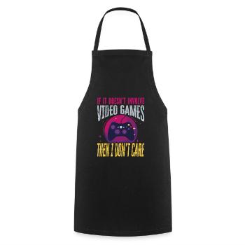 Gamer Gamer Designs - Cooking Apron - black - Front - AI Model Male 185 dark (185cm)