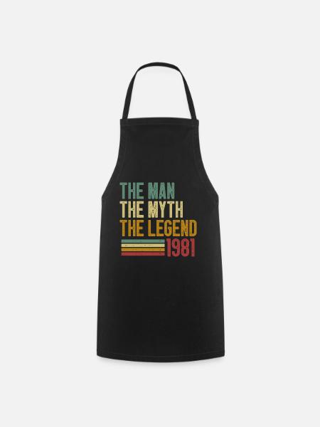 Cadeau d'anniversaire de légende né en 1981 - Tablier de cuisine - noir
