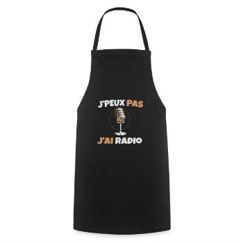 Idée cadeau radioamateur je peux pas j ai radio - Tablier de cuisine - noir - Devant - AI Model Male 185 dark (185cm)