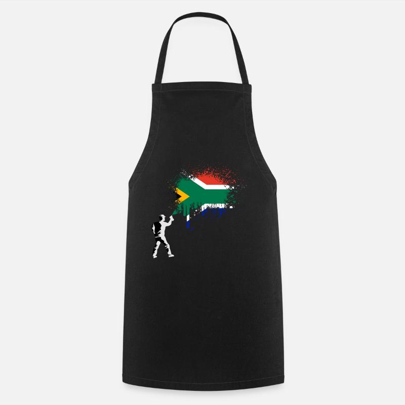 Afrique du Sud drapeau africain Drapeau sud-africain - Tablier de cuisine - noir