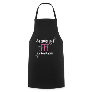 Je suis une fée. La fée pas chié. - Tablier de cuisine - noir - Devant - AI Model Male 185 dark (185cm)