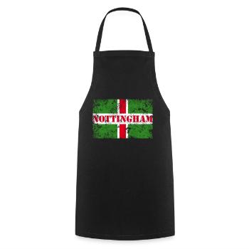 Nottingham Vintage - Cooking Apron - black - Front - AI Model Male 185 dark (185cm)