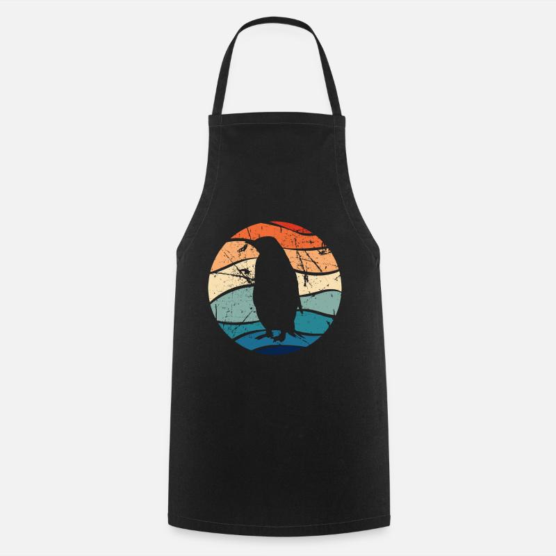 Pinguin Pinguine Tier Eis Vogel Retro Geschenk - Kochschürze - Schwarz