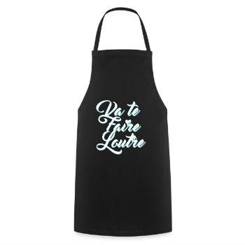 Va te faire Loutre The Good Place fr - Tablier de cuisine - noir - Devant - AI Model Male 185 dark (185cm)