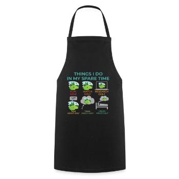 Things I Do In My Spare Time - Golf - Cooking Apron - black - Front - AI Model Male 185 dark (185cm)