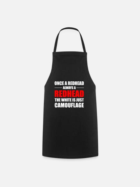 Redhead Hair Quote Funny Humour Dire - Tablier de cuisine - noir