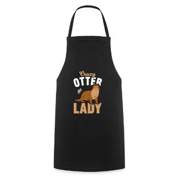 Cadeau de loutre de loutre de loutre - Tablier de cuisine - noir - Devant - AI Model Male 185 dark (185cm)