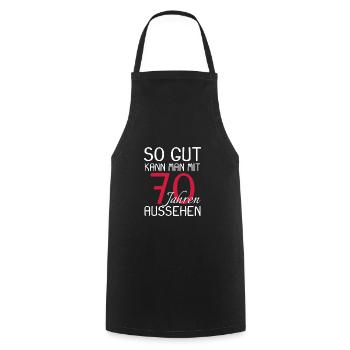 70 Geburtstag Party Geburtstag - Kochschürze - Schwarz - Vorne - AI Model Male 185 dark (185cm)