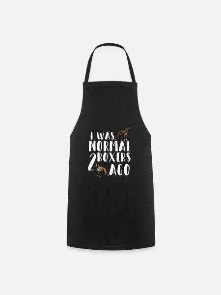 Boxer chien cadeaux - Tablier de cuisine - noir