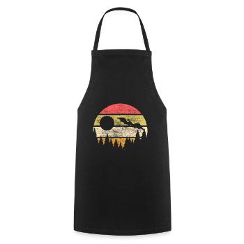 Dragon Monster Role Playing - Cooking Apron - black - Front - AI Model Male 185 dark (185cm)
