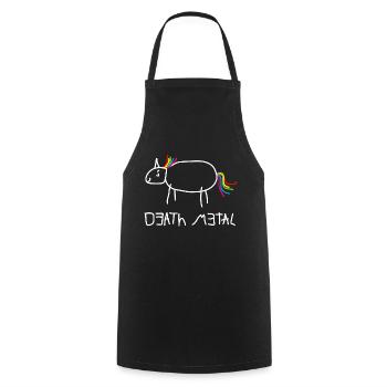 Death Metal Licorne - Tablier de cuisine - noir - Devant - AI Model Male 185 dark (185cm)