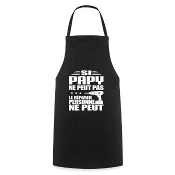 BRICOLAGE - PAPY BRICOLEUR - Tablier de cuisine - noir - Devant - AI Model Male 185 dark (185cm)