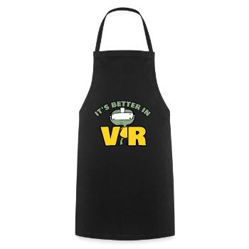 It's Better In Vr - Kochschürze - Schwarz - Vorne - AI Model Male 185 dark (185cm)