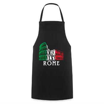 Rome Colosseum Roma Italy Romans - Cooking Apron - black - Front - AI Model Male 185 dark (185cm)