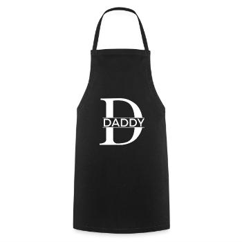 Daddy dad father papa père - Tablier de cuisine - noir - Devant - AI Model Male 185 dark (185cm)