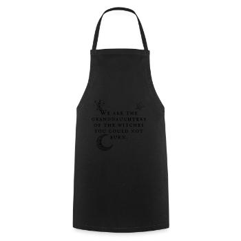 Sorcière - sorcières petites-filles lune - lumineux - Tablier de cuisine - noir - Devant - AI Model Male 185 dark (185cm)